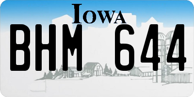 IA license plate BHM644