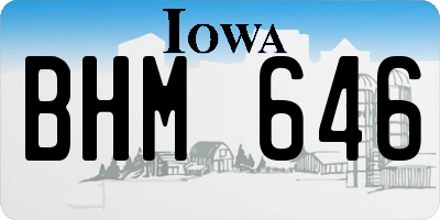 IA license plate BHM646