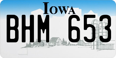 IA license plate BHM653