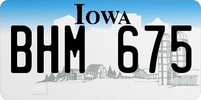 IA license plate BHM675