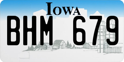 IA license plate BHM679