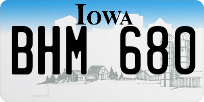 IA license plate BHM680