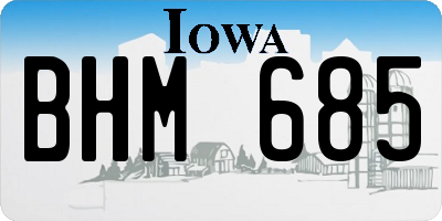 IA license plate BHM685