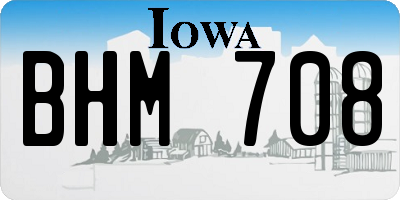 IA license plate BHM708