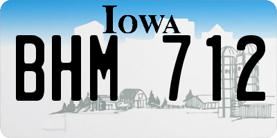 IA license plate BHM712