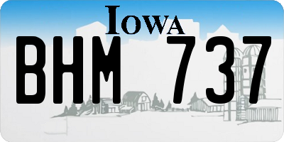 IA license plate BHM737
