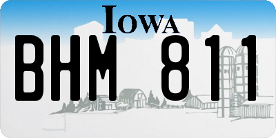 IA license plate BHM811