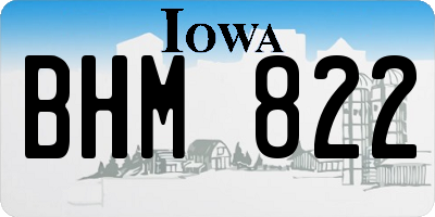 IA license plate BHM822