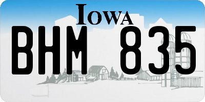 IA license plate BHM835