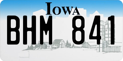 IA license plate BHM841