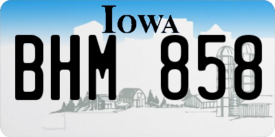 IA license plate BHM858