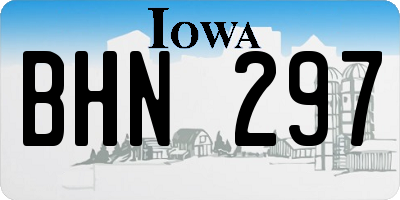 IA license plate BHN297
