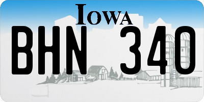 IA license plate BHN340