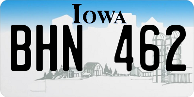 IA license plate BHN462