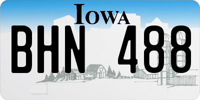 IA license plate BHN488