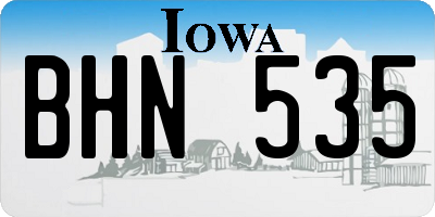 IA license plate BHN535