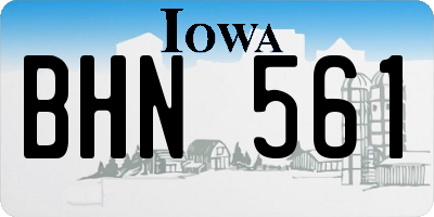 IA license plate BHN561
