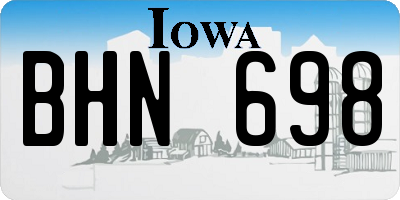 IA license plate BHN698