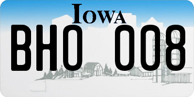 IA license plate BHO008