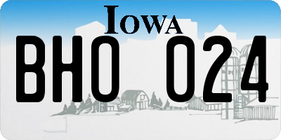 IA license plate BHO024