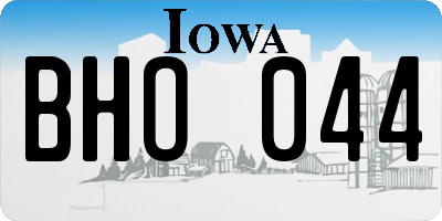 IA license plate BHO044