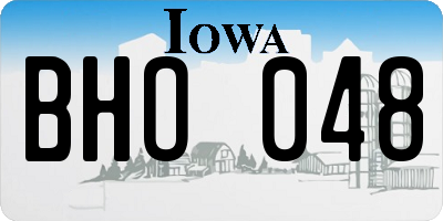 IA license plate BHO048