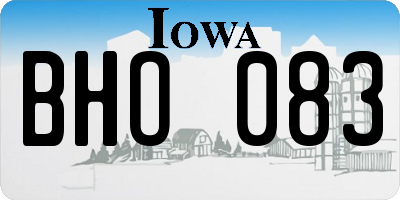IA license plate BHO083