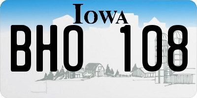 IA license plate BHO108
