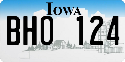 IA license plate BHO124