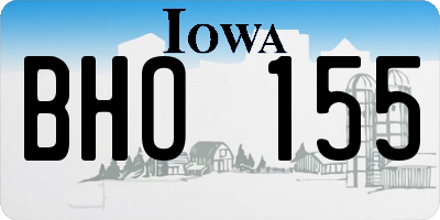 IA license plate BHO155