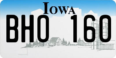 IA license plate BHO160
