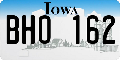 IA license plate BHO162