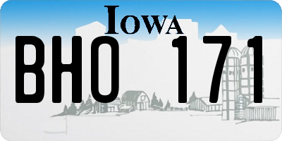 IA license plate BHO171