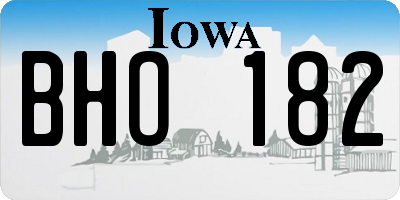 IA license plate BHO182