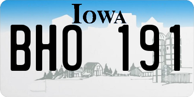 IA license plate BHO191