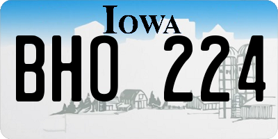 IA license plate BHO224