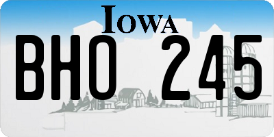 IA license plate BHO245