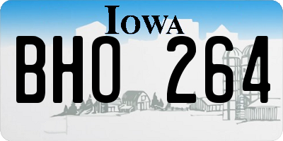 IA license plate BHO264