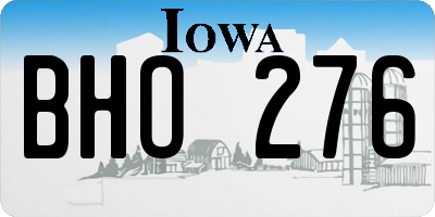 IA license plate BHO276