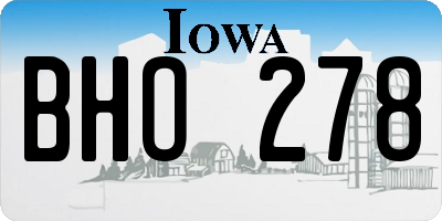 IA license plate BHO278