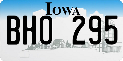 IA license plate BHO295