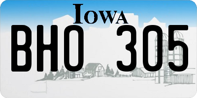 IA license plate BHO305