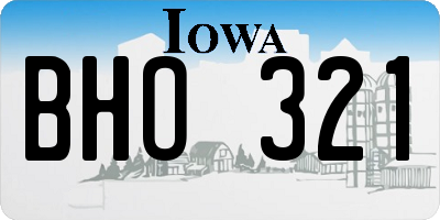 IA license plate BHO321