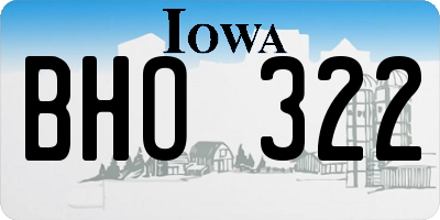 IA license plate BHO322