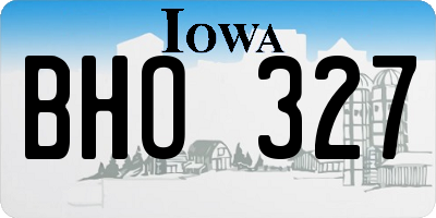 IA license plate BHO327