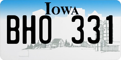 IA license plate BHO331