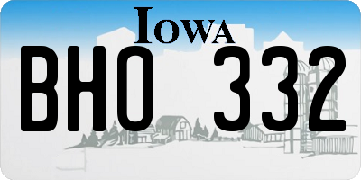 IA license plate BHO332
