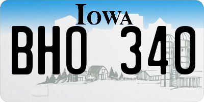 IA license plate BHO340