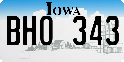 IA license plate BHO343