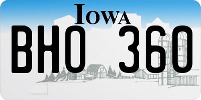 IA license plate BHO360